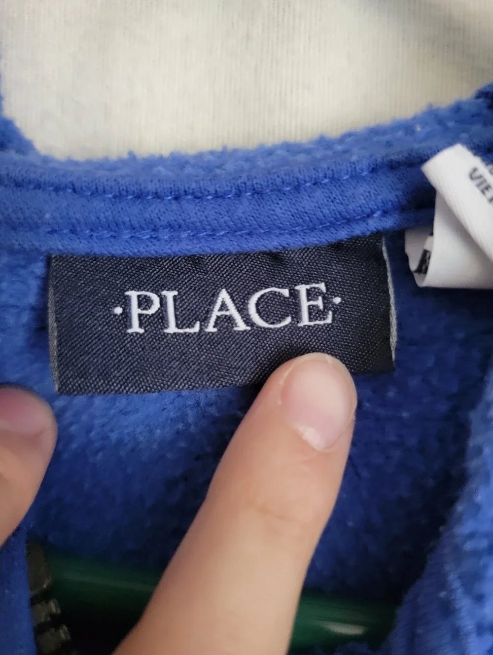 5/$25 Place Blue, Black & White Colorblock Zip Hoodie